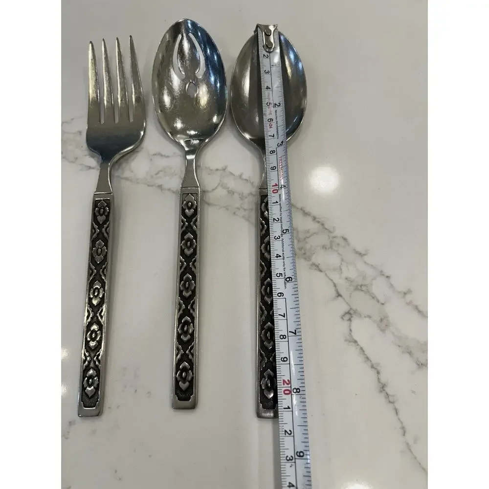 Reed & Barton stainless Caracas lot of 3 Serving Utensils 8.5” Stainless